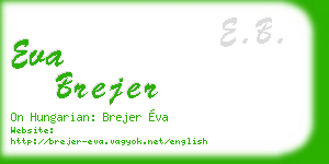 eva brejer business card